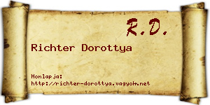 Richter Dorottya névjegykártya